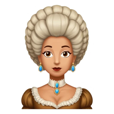 queen charlotte bridgerton with crazy wig brownish old sticker