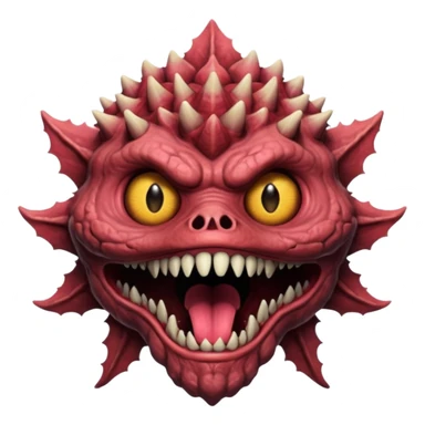 demogorgon face emoji simple sticker