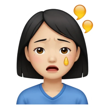 Asian girl crying more like this 😭 sticker