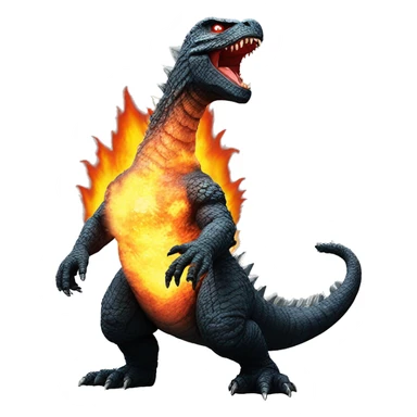 Burning Godzilla 1995 sticker