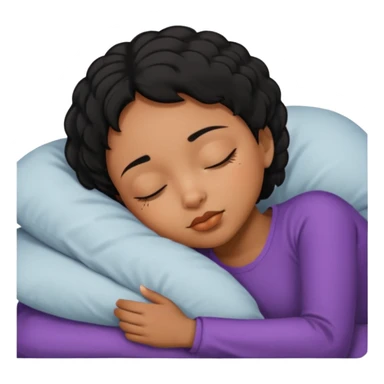 Sleeping black short-haired girl sticker