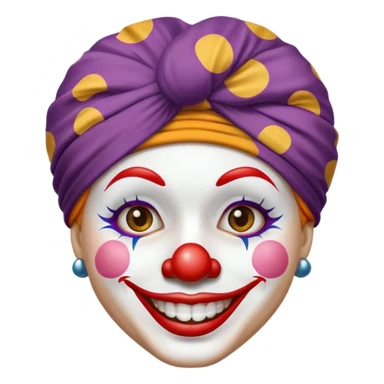 A clown face with turban sticker