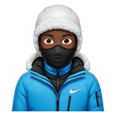 Person with Nike ski mask on sticker