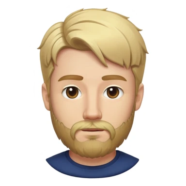 Mr Beast with blonde hair and beard sticker