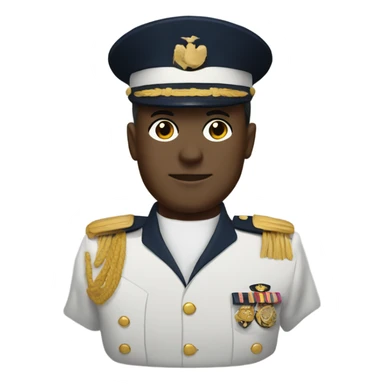 Navy Commander dressed in burgundy and gold dress uniform sticker