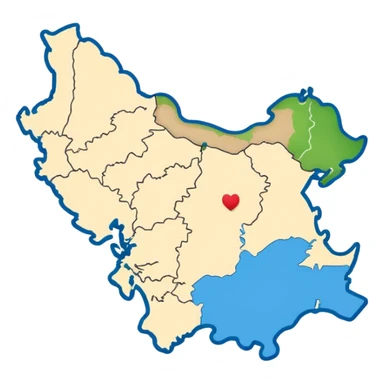 Punjabi map white colour sticker