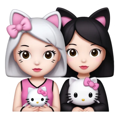 Hello kitty and kuromi sticker