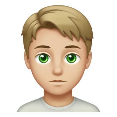 Green eyed boy with dark blonde hair  sticker