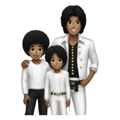Michael Jackson white with kids sticker