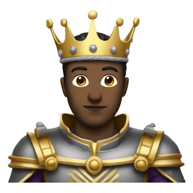 King Baldwin avec un masque de fer qui lève sa main sticker