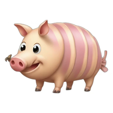 Camouflage pig armadillo cow centipede insect sticker