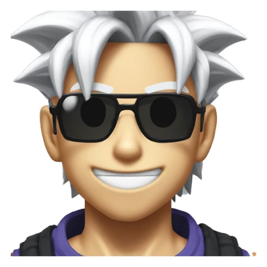 Goku black with sunglasses sticker