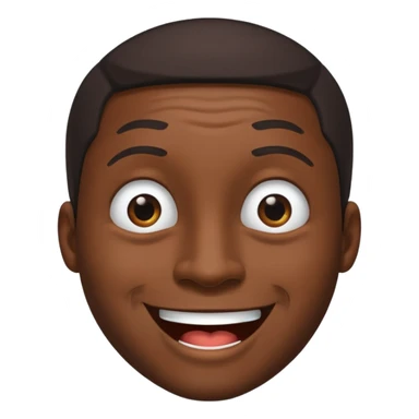 black man, winking sticker