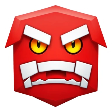 angry emoji and geometry dash sticker