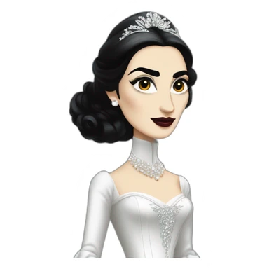 diamanda callas gothique jeune avec une robe noire et blanche sticker