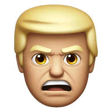 Angry Donald trump sticker