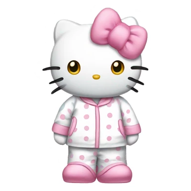 Hello Kitty en pyjama hello kitty  sticker