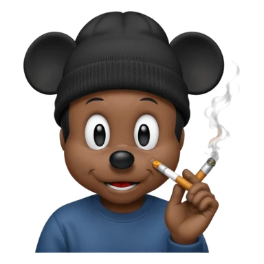 Mickey racaille qui fume  sticker