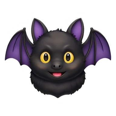 kawaii bat flying sticker