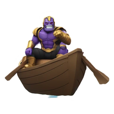 Thanos in boat sticker