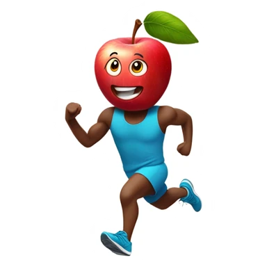 Apple running a marathon sticker