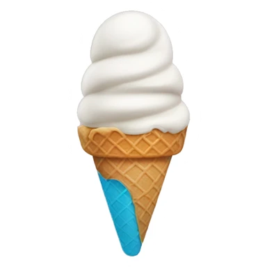 double scoop ice cream cone sticker
