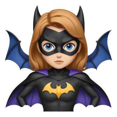 batgirl with blue eyes sticker