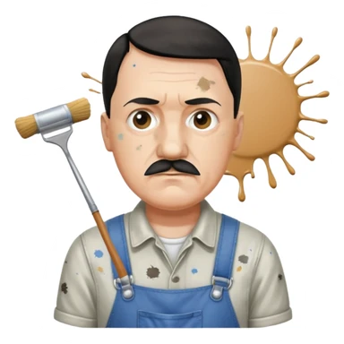  hitler painting a room sticker