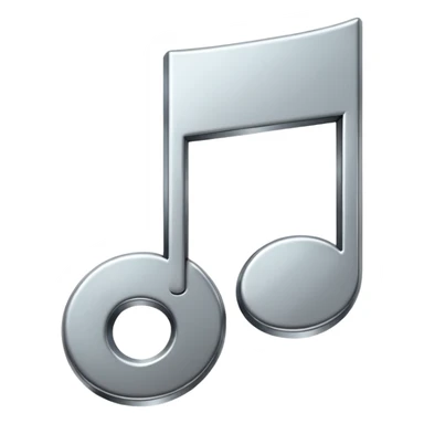 mac os music note metal skeuomorphic  sticker
