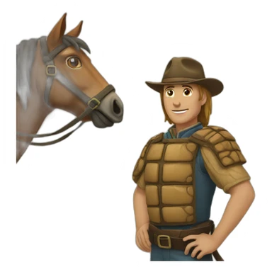 Hores and turtel sticker