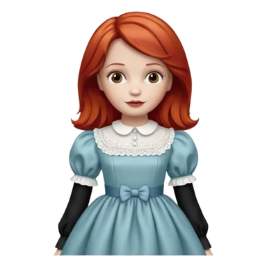 annabelle doll red hair sticker