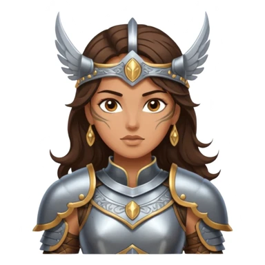 Valkyrie warrior brunette sticker