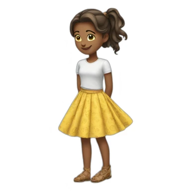 girl-in-a-skirt 	head over heels sticker