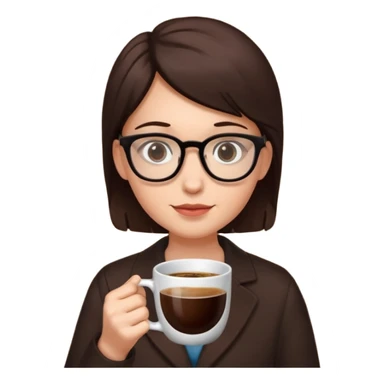 coffe and glasses sticker