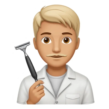 hairdresser razor sticker