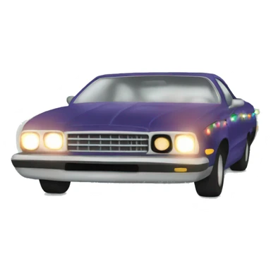 Car with Christmas lights sticker