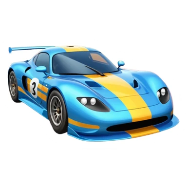 race car with track and cool background sticker