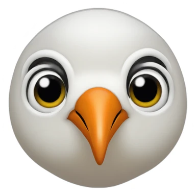 Piping plover head sticker