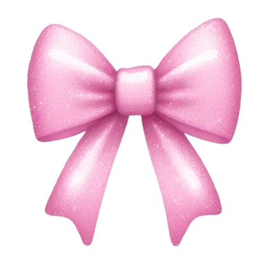 A sparkly baby pink bow sticker