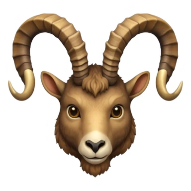alpine ibex face sticker