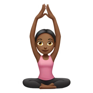 Girl doing Yoga sticker