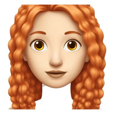 White Woman with red long hair sticker