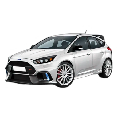 White FORD FOCUS RS sticker