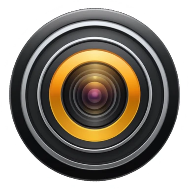 A camera lens, with shutter sticker