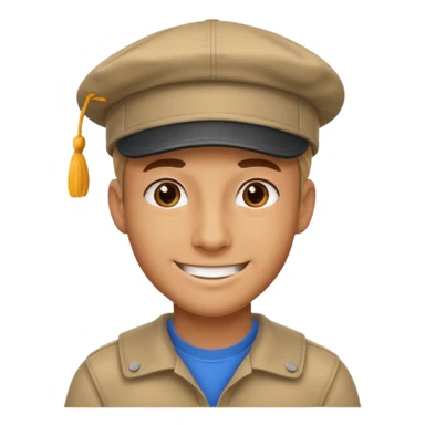 A MOTIVATIONAL GUY WITH A CAP ON sticker