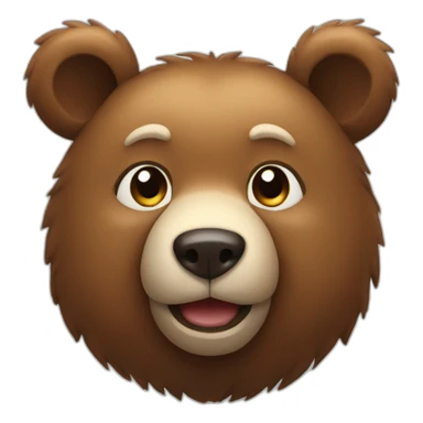 bear with square smile sticker