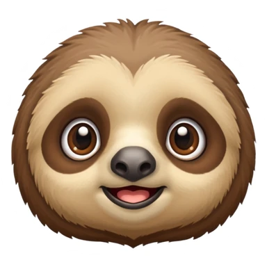 face of a cute sloth sticker