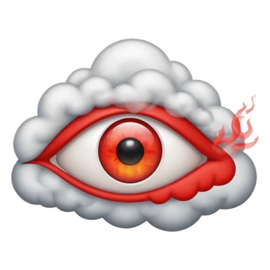 👀 but red and a smoke cloud sticker