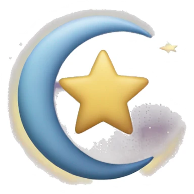 Star with half moon sticker