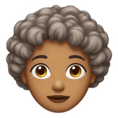 fille avec les cheveux bouclés qui pleure sticker